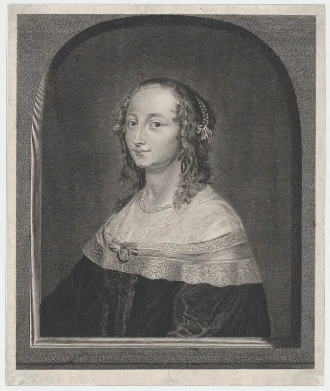 Portrait of a woman with a lace collar and a necklace, possibly Rubens' wife Wall Art by Francesco Zucchi - High-Resolution Digital Print