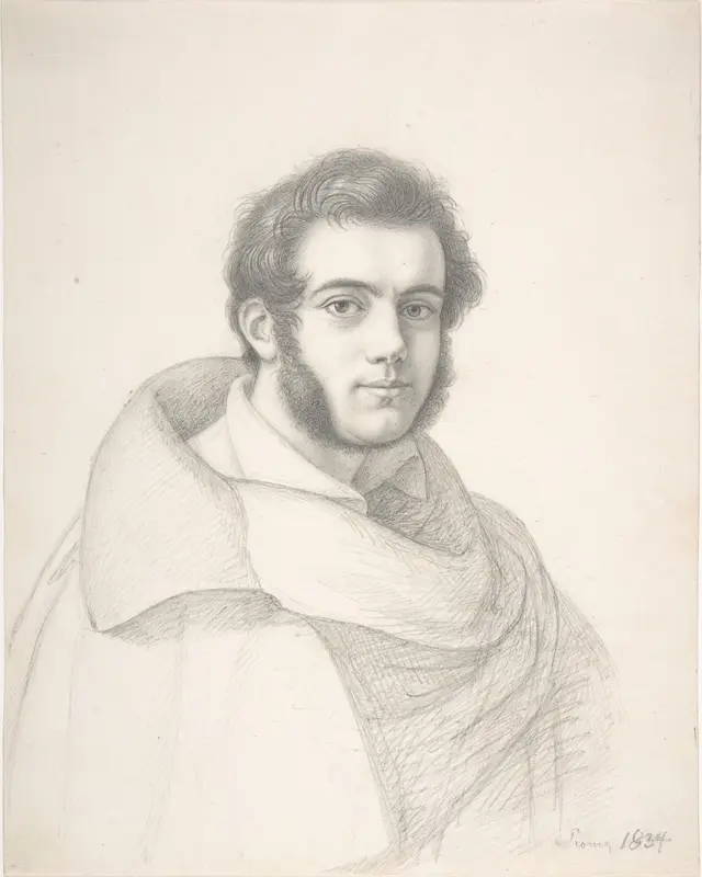Portrait of a Young Man Wall Art by Adolf Senff - High-Resolution Digital Print