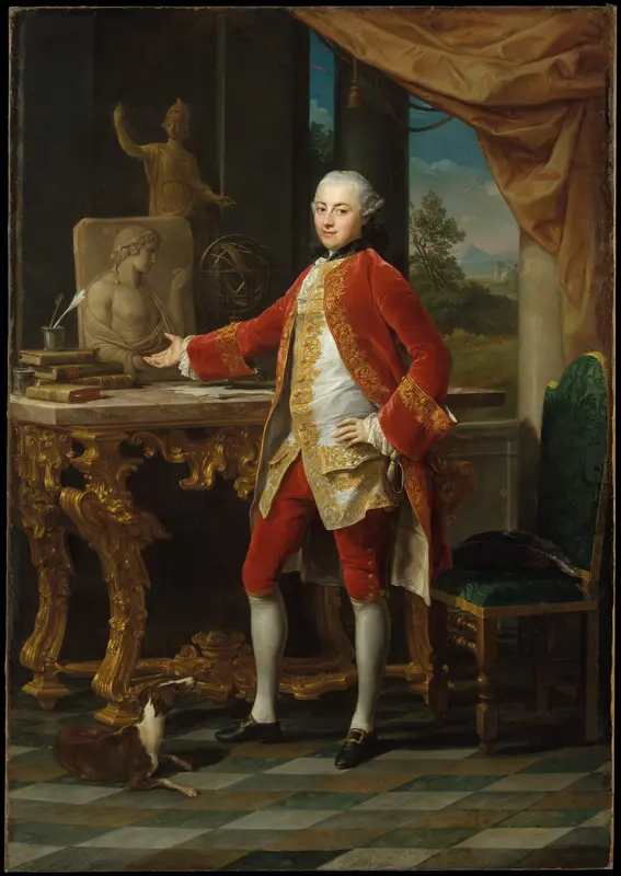Portrait of a Young Man Wall Art by Pompeo Batoni - High-Resolution Digital Print