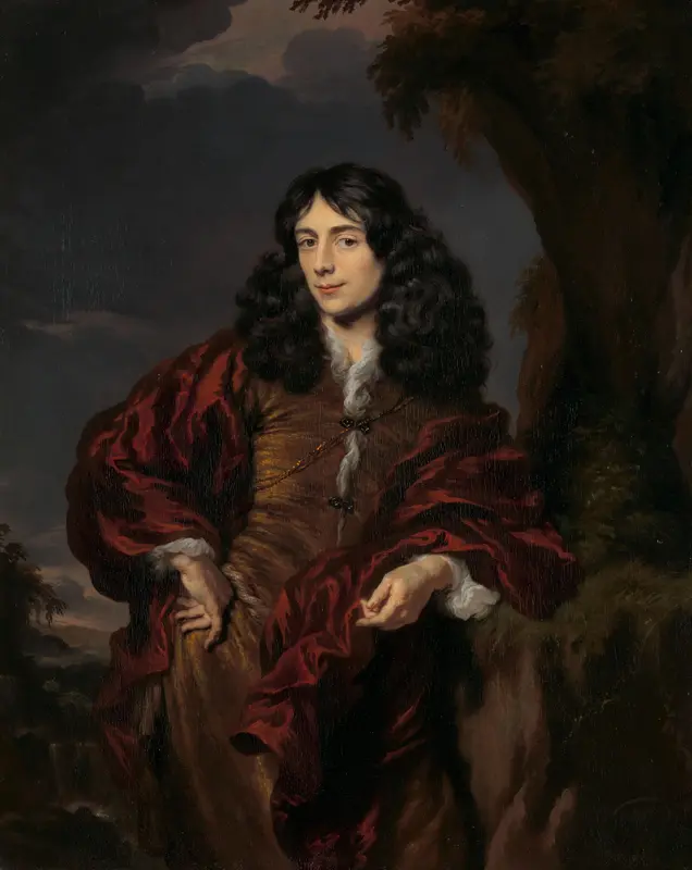 Portrait of a young man, possibly Simon van Alphen (1650-1730) Wall Art by Nicolaes Maes - High-Resolution Digital Print