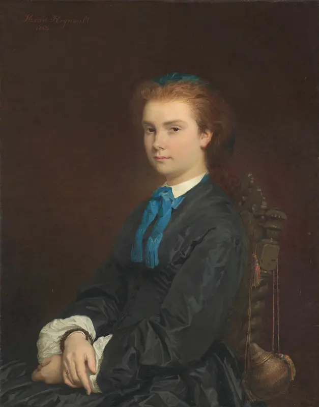 Portrait of a Young Woman Wall Art by Henri Regnault - High-Resolution Digital Print