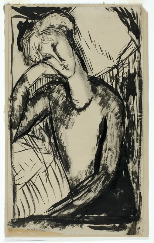 Portrait of a Young Woman Wall Art by Amedeo Modigliani - High-Resolution Digital Print