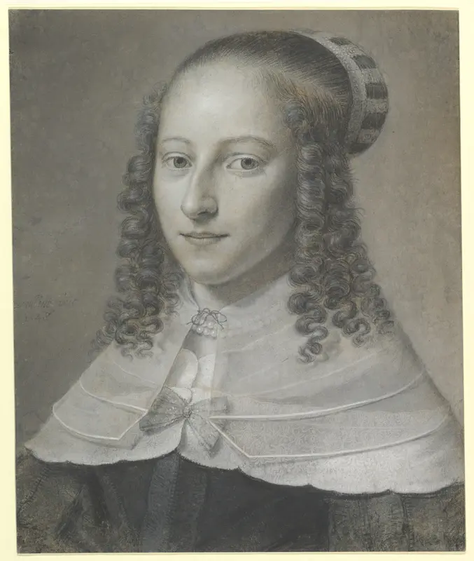 Portrait of a Young Woman Wall Art by Wallerant Vaillant - High-Resolution Digital Print