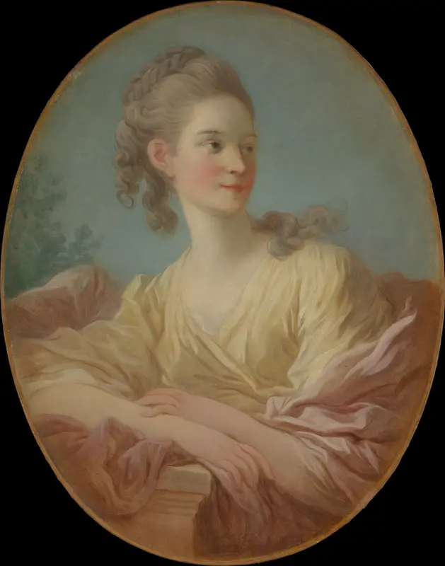 Portrait of a Young Woman Wall Art by Jean Honoré Fragonard - High-Resolution Digital Print