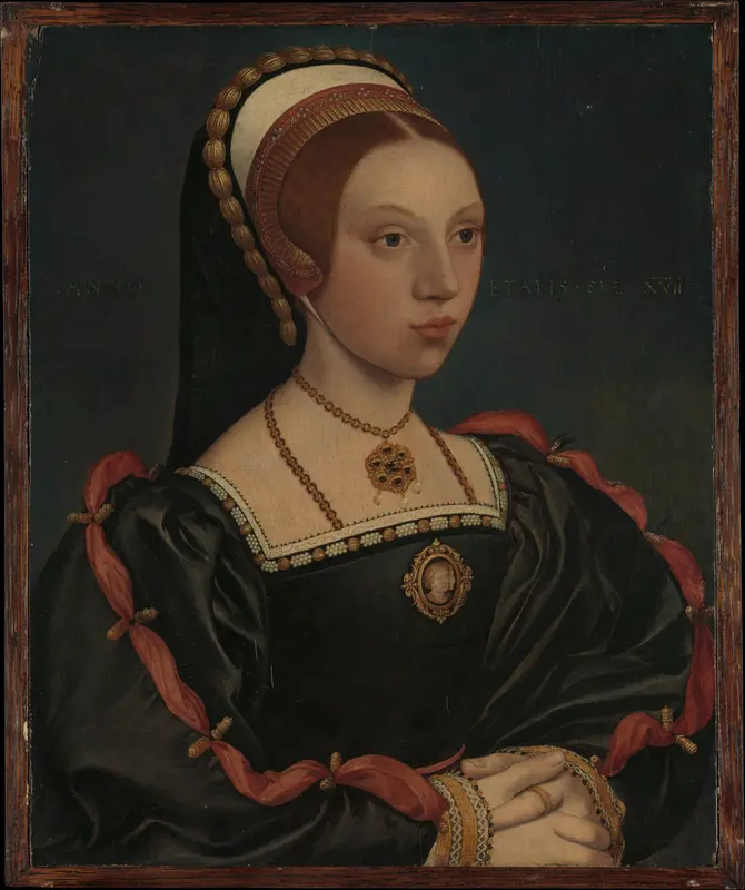 Portrait of a Young Woman Wall Art by Hans Holbein the Younger - High-Resolution Digital Print