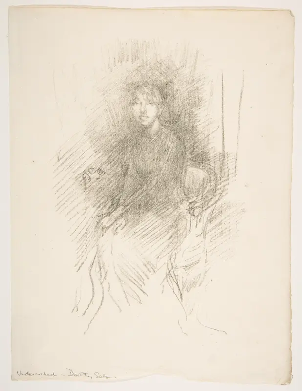 Portrait of a Young Woman (Miss Seaton) (Dorothy Seaton) Wall Art by James McNeill Whistler - High-Resolution Digital Print