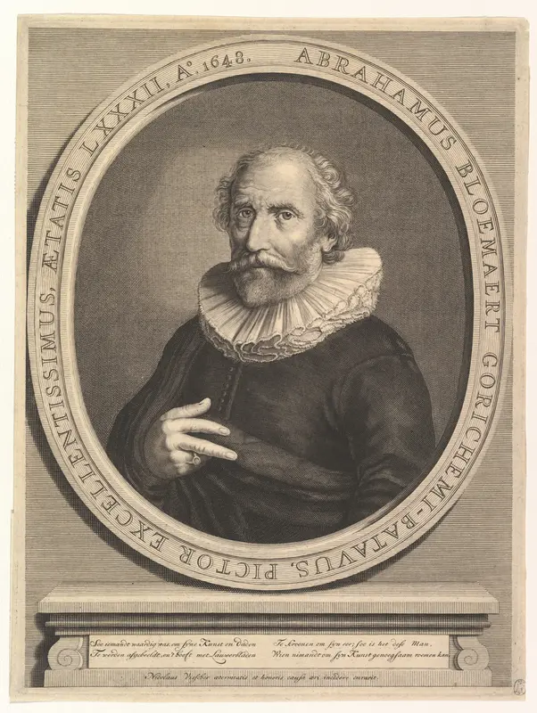 Portrait of Abraham Bloemaert Wall Art by Nicolas Visscher I - High-Resolution Digital Print
