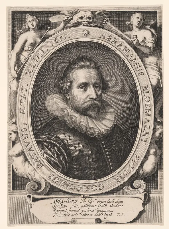 Portrait of Abraham Bloemaert Wall Art by Willem van Swanenburgh - High-Resolution Digital Print