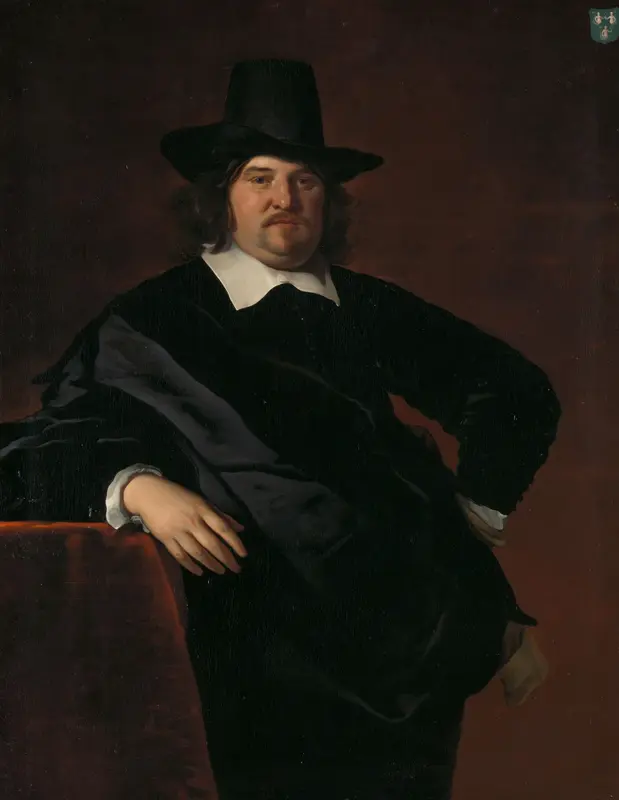 Portrait of Abraham de Visscher (1605-67). Amsterdam merchant and director of the Dutch West India Company Wall Art by Unknown - High-Resolution Digital Print