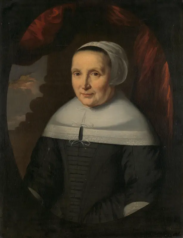 Portrait of Aeltje Denijs (born 1598/99) Wall Art by Unknown - High-Resolution Digital Print