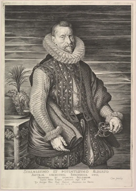 Portrait of Albert, Archduke of Austria, Sovereign of the Southern Netherlands Wall Art by Jan Muller - High-Resolution Digital Print