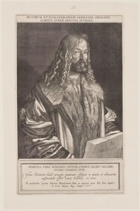 Portrait of Albrecht Dürer Wall Art by Lucas Kilian - High-Resolution Digital Print
