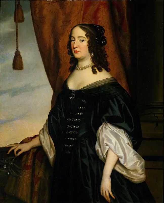 Portrait of Amalia van Solms (1602-75) Wall Art by Unknown - High-Resolution Digital Print