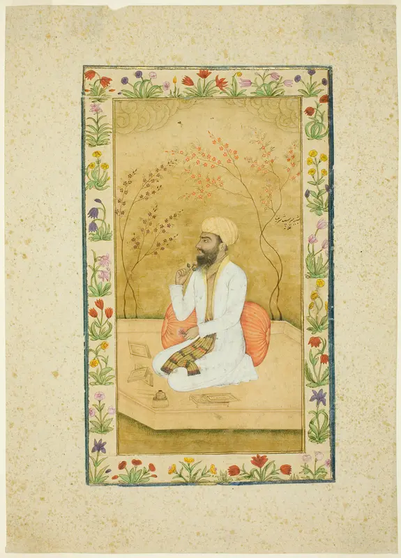 Portrait of an Artist or Scholar Wall Art by Mughal - High-Resolution Digital Print