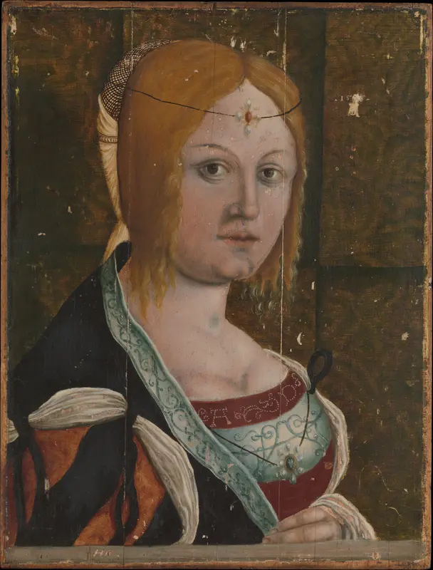 Portrait of an Italian Woman Wall Art by German Painter - High-Resolution Digital Print
