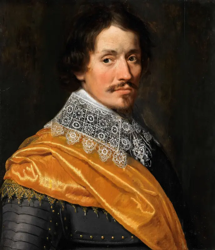 Portrait of an Officer Wall Art by Wybrand de Geest - High-Resolution Digital Print