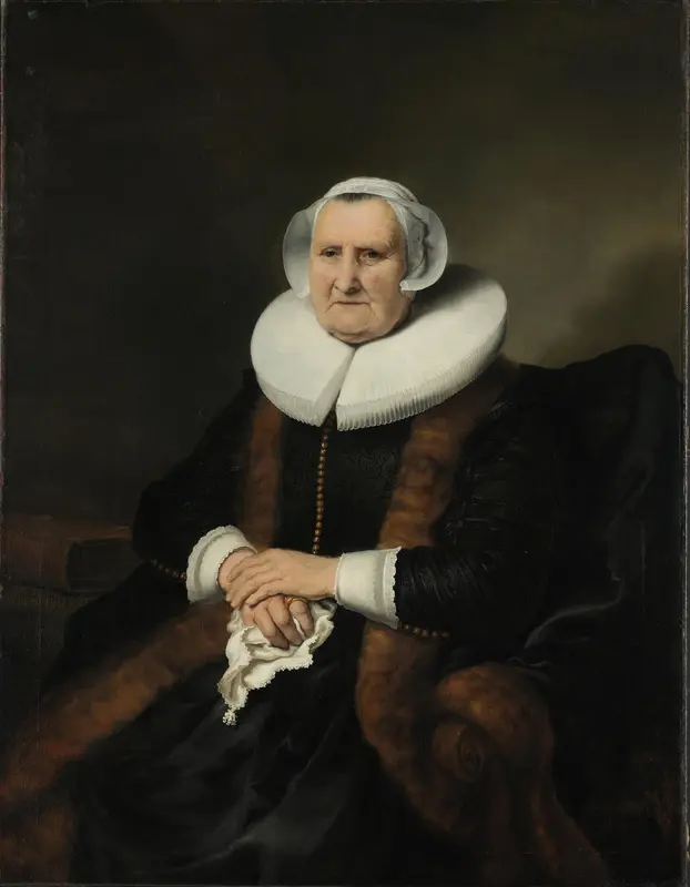Portrait of an Old Lady, possibly Elisabeth Bas Wall Art by Unknown - High-Resolution Digital Print