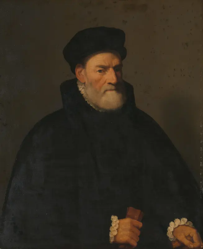 Portrait of an Old Man, probably Vercellino Olivazzi, Senator from Bergamo Wall Art by Unknown - High-Resolution Digital Print
