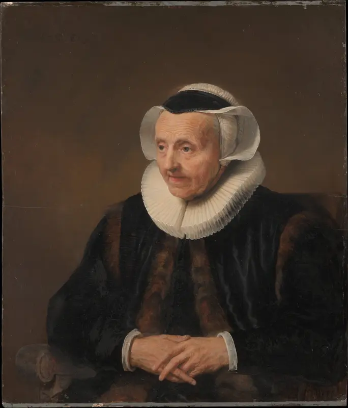 Portrait of an Old Woman Wall Art by Jacob Backer - High-Resolution Digital Print