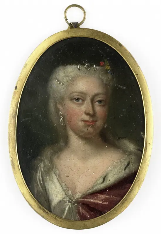 Portrait of Anna van Hannover (1709-59). Wife of Prince Willem IV Wall Art by Philip van Dijk - High-Resolution Digital Print