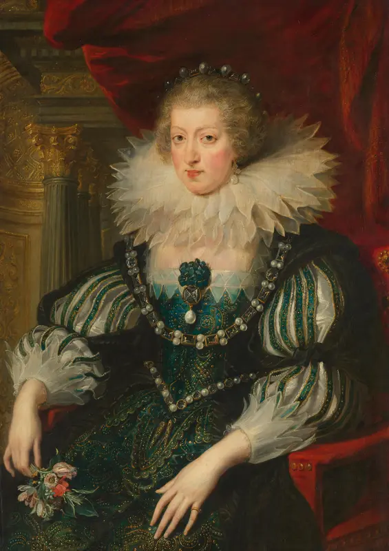 Portrait of Anne of Austria (1601-1666), Queen of France Wall Art by Unknown - High-Resolution Digital Print