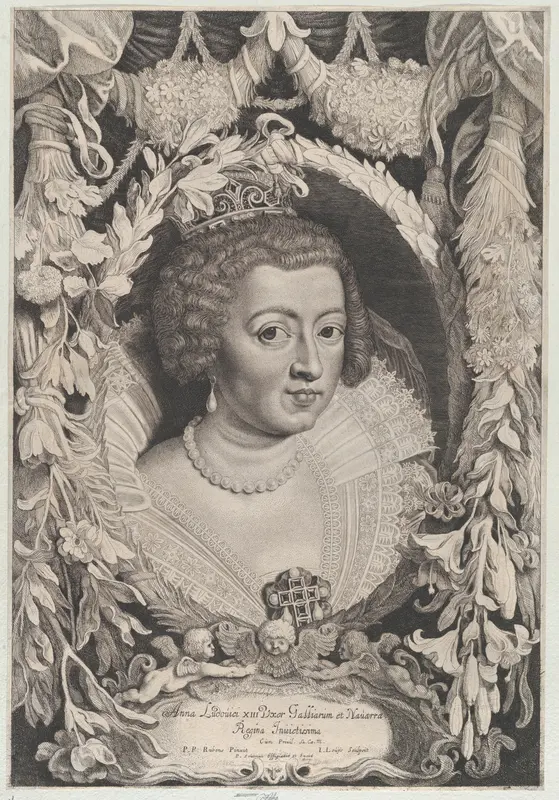 Portrait of Anne of Austria, Queen of France Wall Art by Jacob Louys - High-Resolution Digital Print