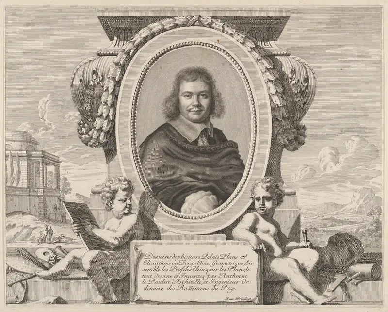 Portrait of Antoine Lepautre, from "Les Oeuvres d'architecture d'Anthoine Le Paultre, Architecte ordinaire du Roy" Wall Art by Robert Nanteuil - High-Resolution Digital Print