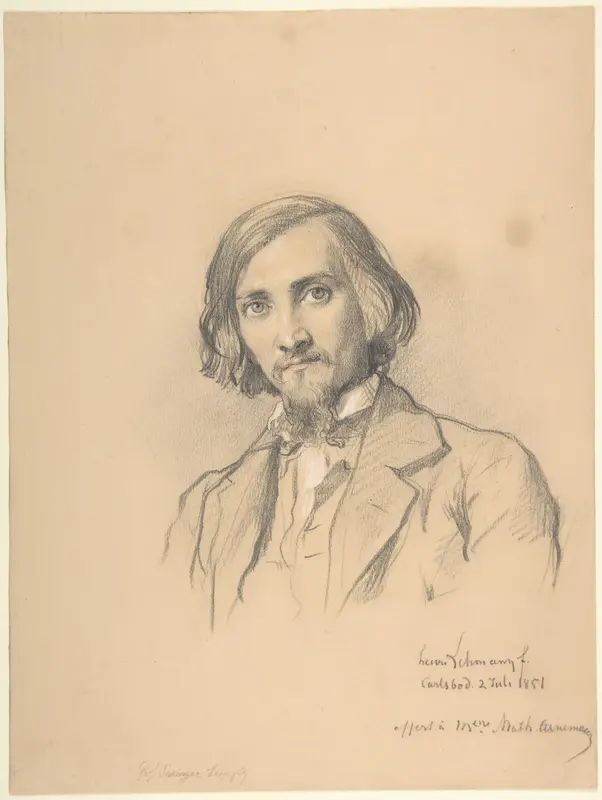 Portrait of Anton Heinrich Springer (1825–1895) Wall Art by Henri Lehmann - High-Resolution Digital Print