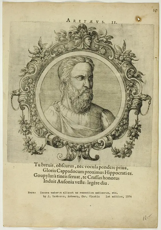 Portrait of Aretaeus Wall Art by Johannes Sambucus - High-Resolution Digital Print