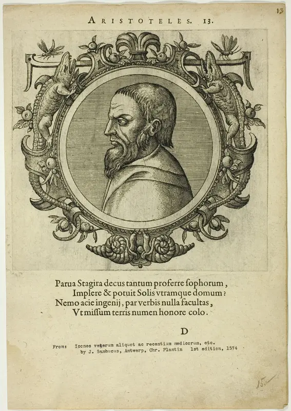Portrait of Aristoteles Wall Art by Johannes Sambucus - High-Resolution Digital Print