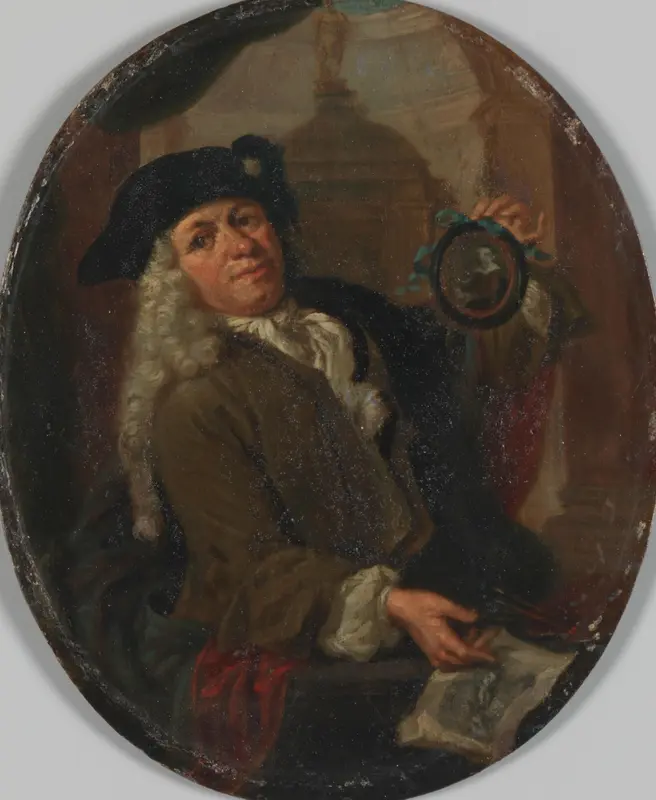 Portrait of Arnoud van Halen (1673-1732). Painter, Printmaker, Poet and Collector in Amsterdam by Unknown - High-Resolution Digital Print