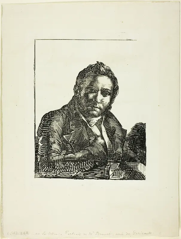 Portrait of Auguste Brunet Wall Art by Jean Louis André Théodore Géricault - High-Resolution Digital Print