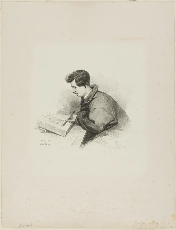 Portrait of Auguste Raffet Wall Art by Auguste Bry - High-Resolution Digital Print
