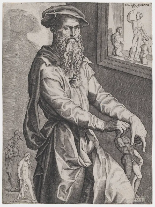 Portrait of Baccio Bandinelli Wall Art by Niccolò della Casa - High-Resolution Digital Print