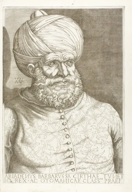 Portrait of Barbarossa Wall Art by Agostino dei Musi - High-Resolution Digital Print