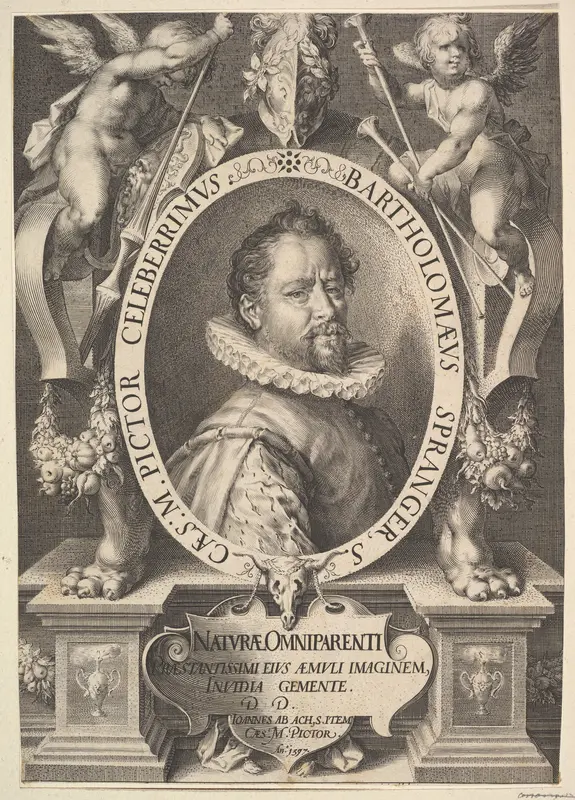 Portrait of Bartholomeus Spranger Wall Art by Jan Muller - High-Resolution Digital Print
