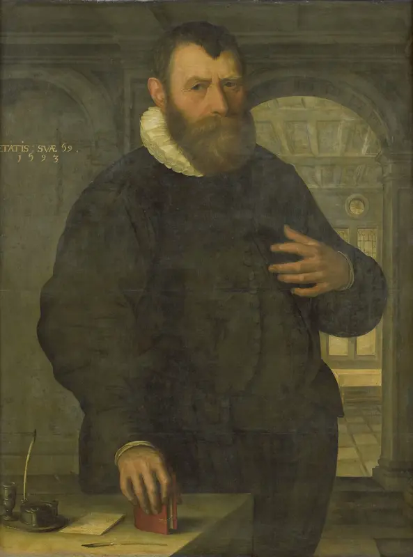 Portrait of Bartholomeus van der Wiere (1534-1603) Wall Art by Unknown - High-Resolution Digital Print