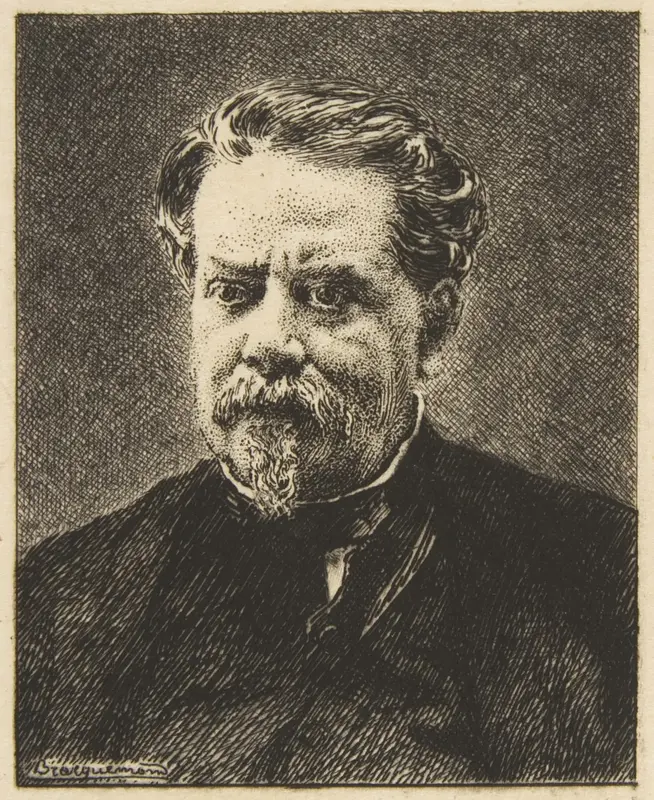 Portrait of Benjamin Fillon Wall Art by Félix Bracquemond - High-Resolution Digital Print