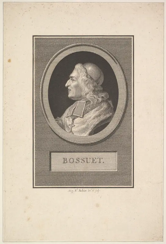 Portrait of Bossuet Wall Art by Augustin de Saint-Aubin - High-Resolution Digital Print