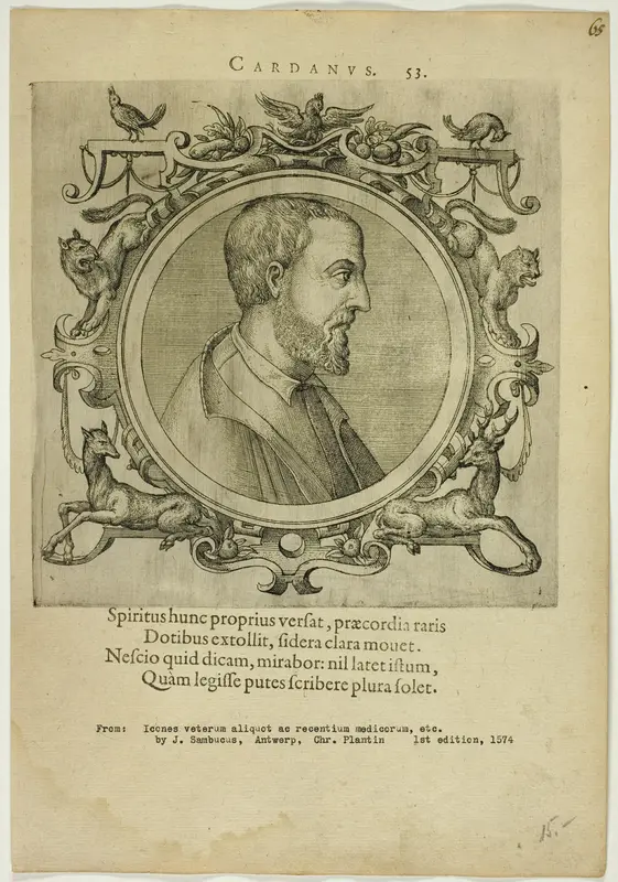 Portrait of Cardanus Wall Art by Johannes Sambucus - High-Resolution Digital Print