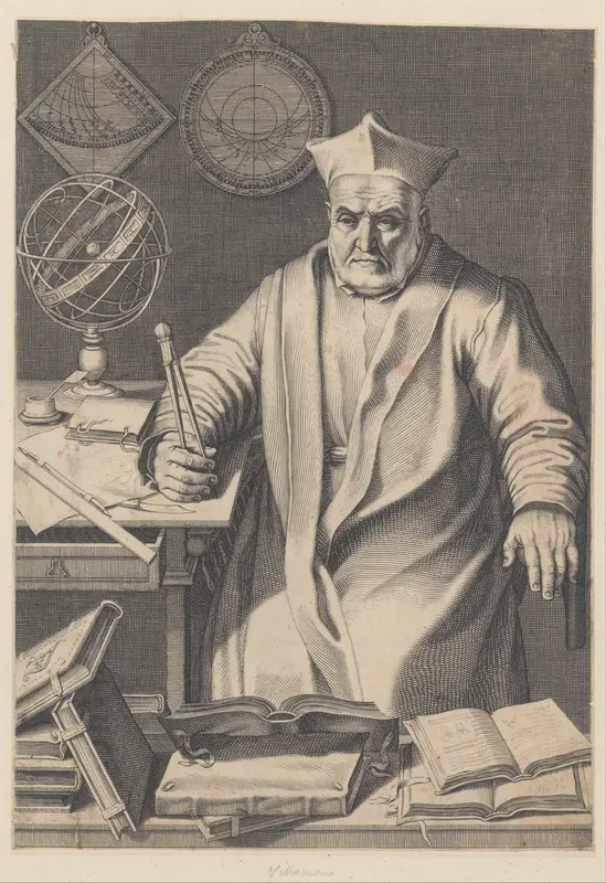 Portrait of Cardinal Christopher Clavius Wall Art by Francesco Villamena - High-Resolution Digital Print