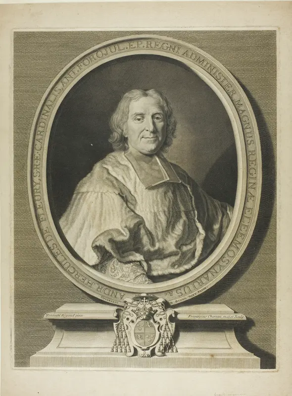 Portrait of Cardinal Fleury Wall Art by François Chereau, the elder - High-Resolution Digital Print