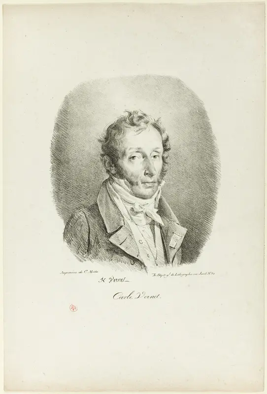 Portrait of Carle Vernet Wall Art by Horace Vernet - High-Resolution Digital Print