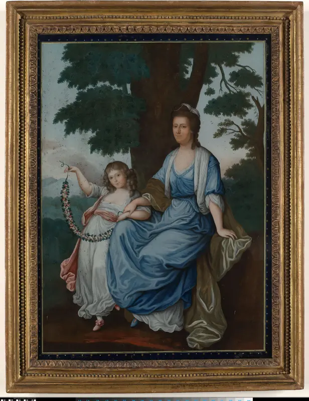 Portrait of Catharina Cornelia Geertruida van Braam Houckgeest, née Van Reede van Oudtshoorn, and her daughter Françoise Wall Art by anonymous - High-Resolution Digital Print