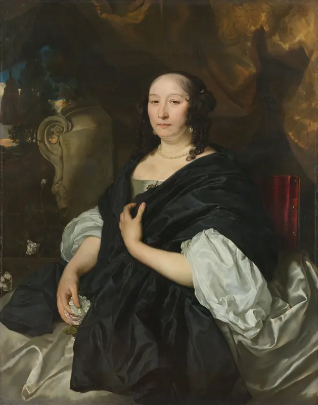 Portrait of Catharina van der Voort Wall Art by Abraham van den Tempel - High-Resolution Digital Print