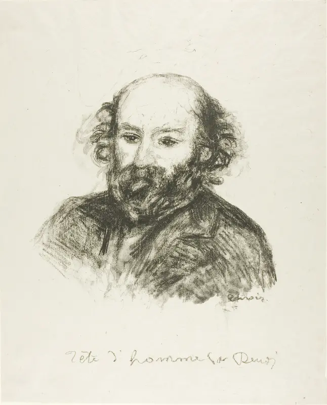 Portrait of Cezanne Wall Art by Pierre-Auguste Renoir - High-Resolution Digital Print