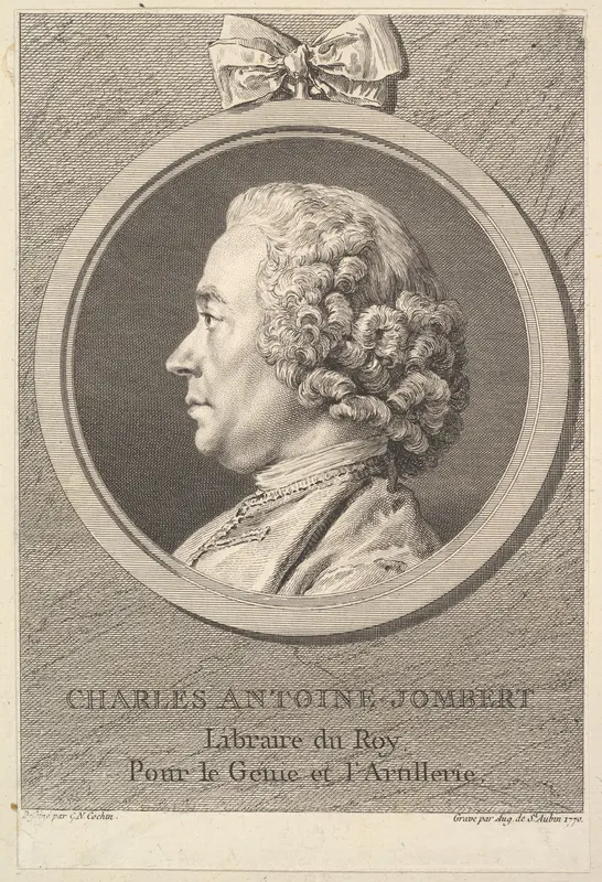 Portrait of Charles-Antoine Jombert Wall Art by Augustin de Saint-Aubin - High-Resolution Digital Print