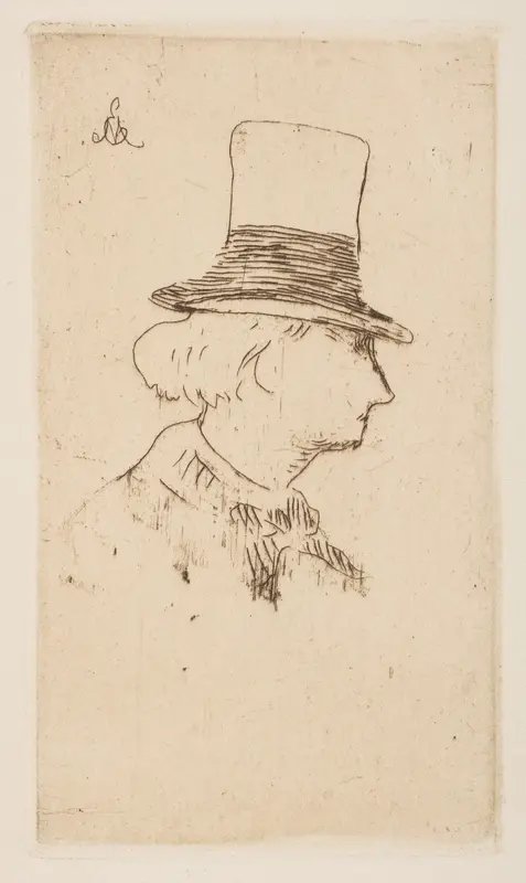 Portrait of Charles Baudelaire, in profile Wall Art by Edouard Manet - High-Resolution Digital Print
