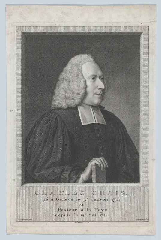 Portrait of Charles Chais Wall Art by Jacob Houbraken - High-Resolution Digital Print
