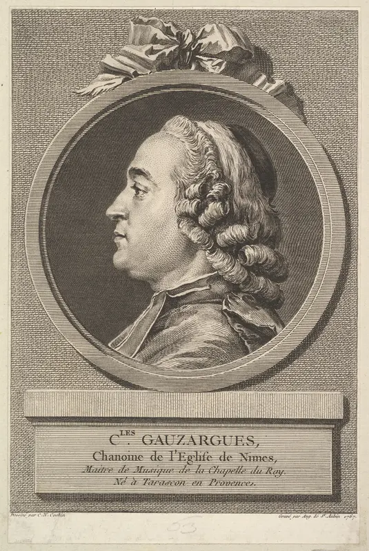 Portrait of Charles Gauzargues Wall Art by Augustin de Saint-Aubin - High-Resolution Digital Print